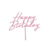 Picture of CAKE TOPPER HAPPY BIRTHDAY LIGHT PINK 16.5CM